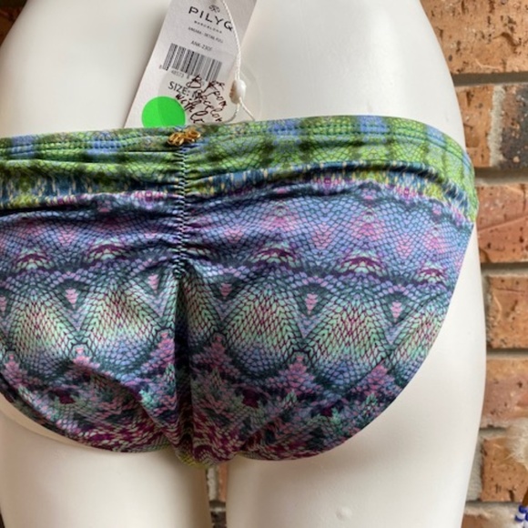Pilyq Python Print Bikini Bottom Size Medium - Picture 2 of 5